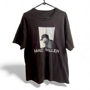 Mac Miller Oversized Graphic Tee • Size L • Black & White Hip Hop Rap Shirt
